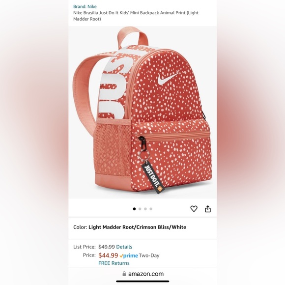 Nike Kids’ Mini Backpack, fast shipping from a smoke & pet free 🏠 - Picture 2 of 4
